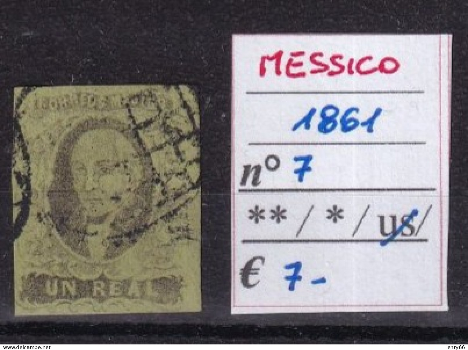 MESSICO 1861 N°7 USED - Mexico