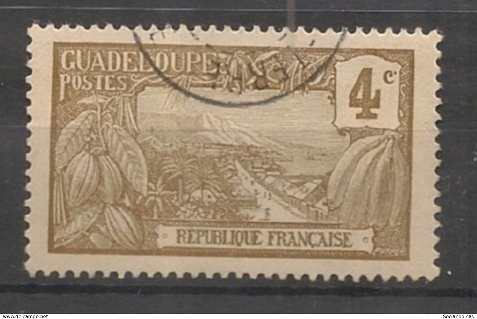 GUADELOUPE - 1905-07 - N°YT. 57 - Mont Houelmont 4c Bistre Sur Bleuté - Oblitéré / Used - Oblitérés