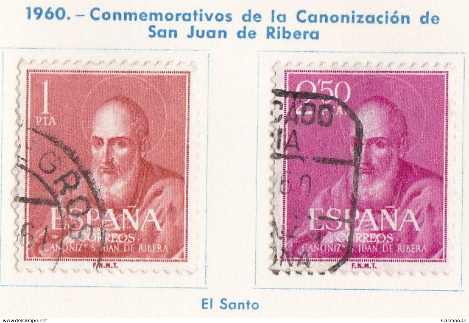 1960 - ESPAÑA - CANONIZACION DEL BEATO JUAN DE RIBERA - EDIFIL 1292,1293 - SERIE COMPLETA - Used Stamps