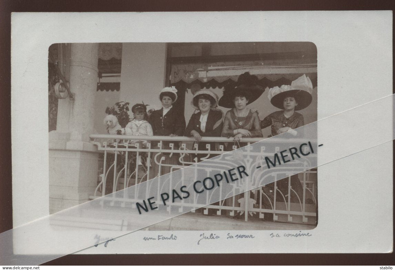 AUTOMOBILES - BERLIET - FAMILLE MARELLE DE ST-ETIENNE EN MAI 1908 - 7 CARTES PHOTOS ORIGINALES - Toerisme