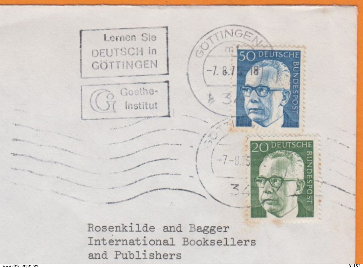 Allemagne      Lettre Pub De GOTTINGEN   Avec 2  Timbres 1975    Pour  COPENHAGEN  Denmark - Lettres & Documents