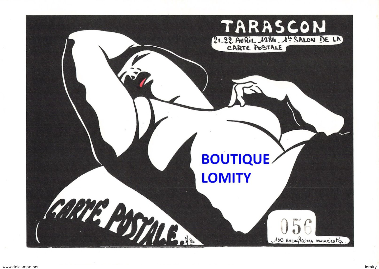 Lardie Tarascon 1984 1er Salon De La Carte Postale Illustration Illustrateur Femme Nue Seins Nus - Lardie