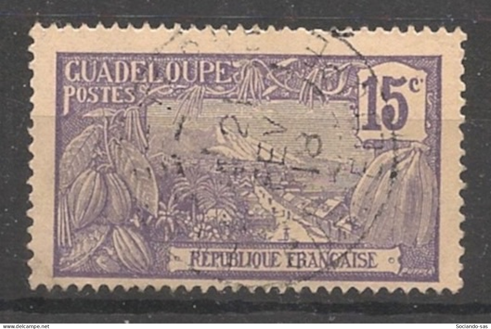 GUADELOUPE - 1905-07 - N°YT. 60 - Mont Houelmont 15c Violet - Oblitéré / Used - Used Stamps