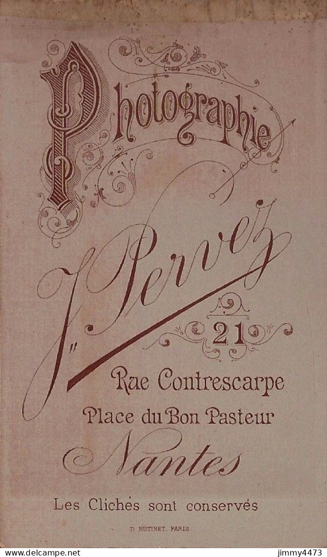 CARTE CDV - Edit. J. PERVEZ - Un Petit Garçon En Marin, à Identifier - Tirage Aluminé 19 ème- - Old (before 1900)