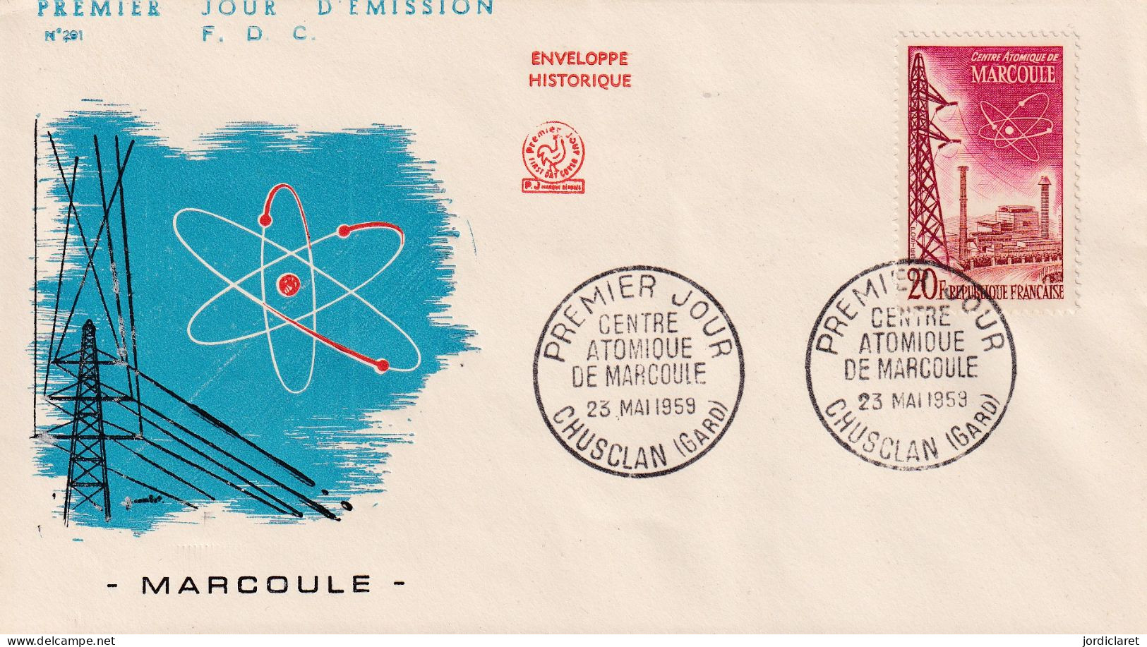 FDC 1959  FRANCIA - Atom