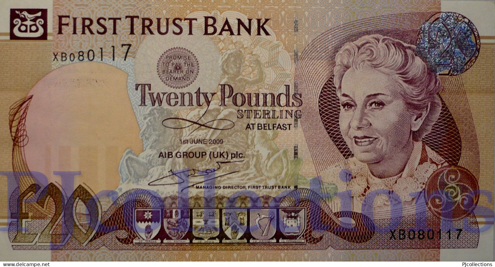 NORTHERN IRELAND 20 POUNDS 2009 PICK 137c AU+ - Irland