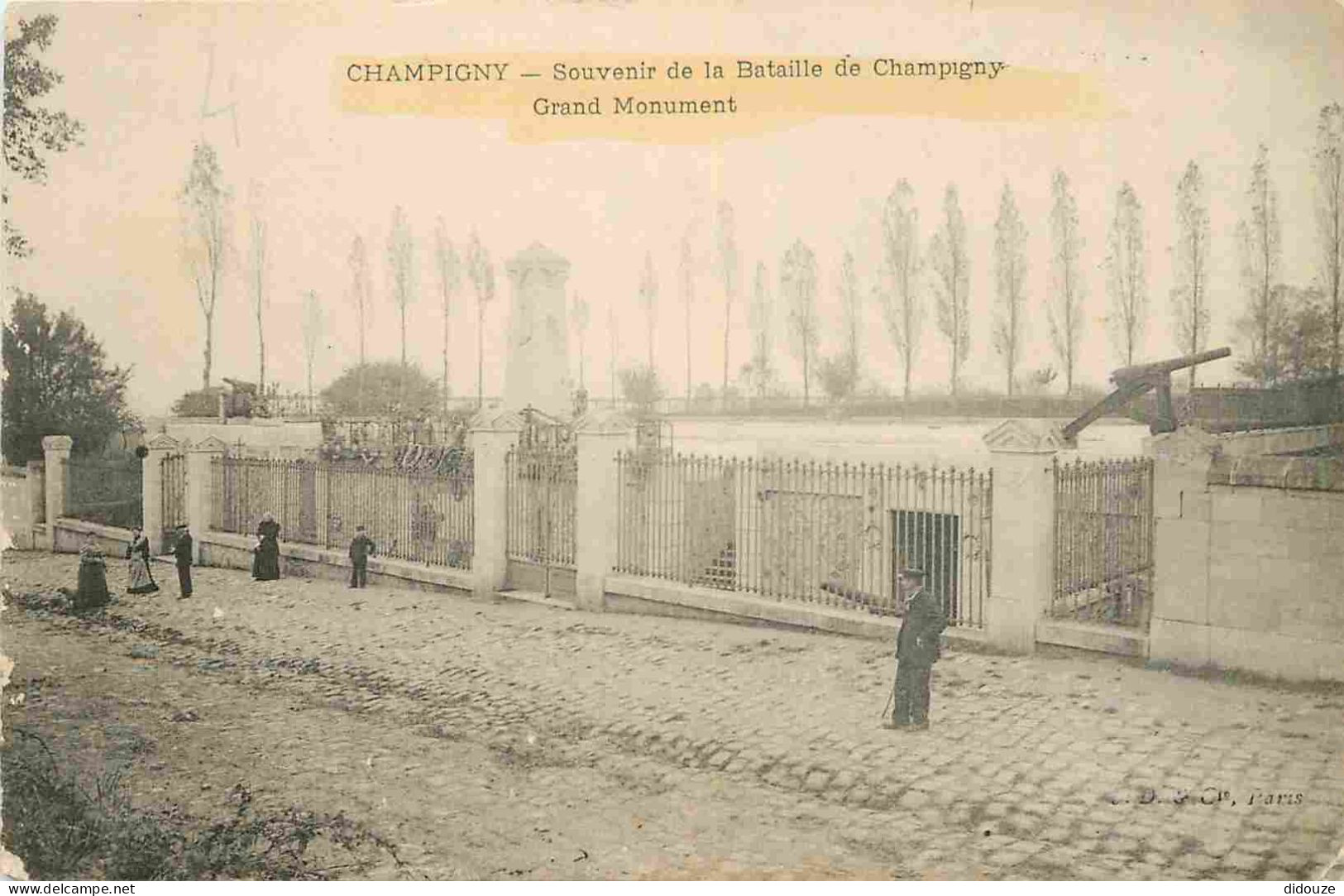 94 - Champigny Sur Marne - Souvenir De La Bataille De Champigny - Grand Monument - Animée - Précurseur - CPA - Voir Scan - Champigny Sur Marne