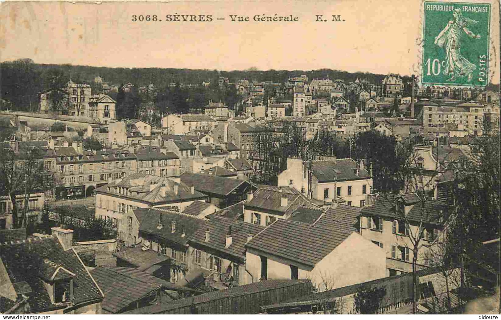 92 - Sèvres - Vue Générale - CPA - Oblitération Ronde De 1924 - Voir Scans Recto-Verso - Sevres