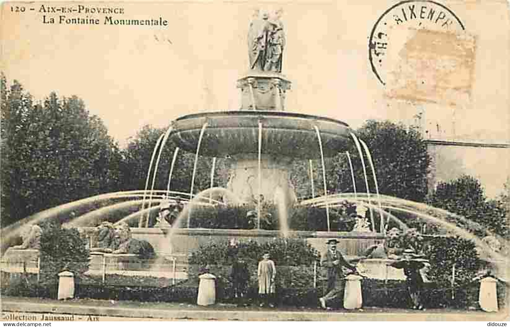 13 - Aix En Provence - La Fontaine Monumentale - Animée - CPA - Voir Scans Recto-Verso - Aix En Provence