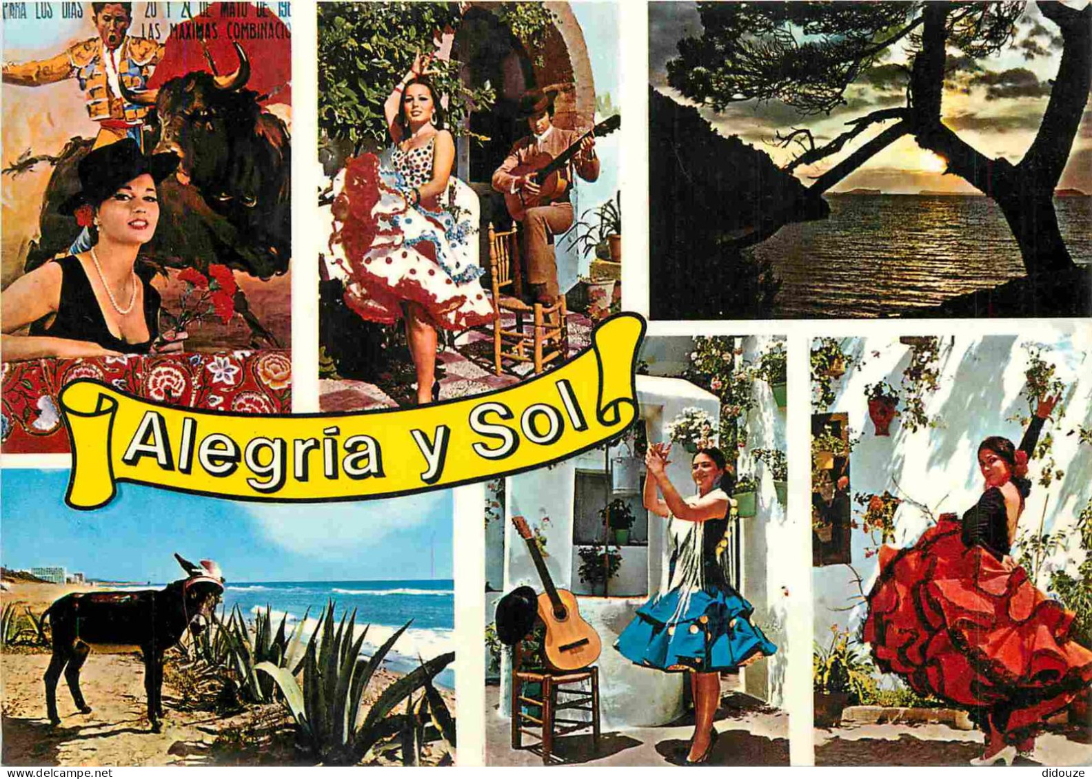 Espagne - Espana - Alegria Y Sol - Multivues - Femme - Danse - Folklore - CPM - Voir Scans Recto-Verso - Autres & Non Classés