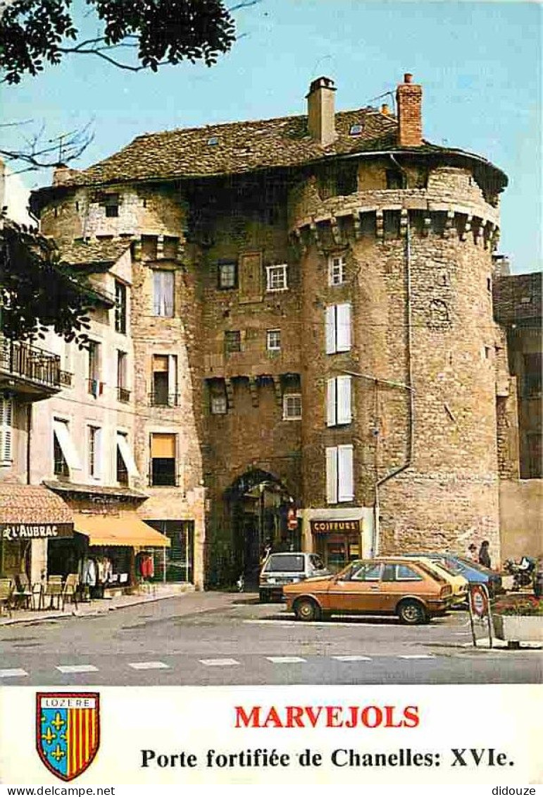 Automobiles - Marvejols - Porte Fortifiée De Chanelles - CPM - Voir Scans Recto-Verso - Voitures De Tourisme