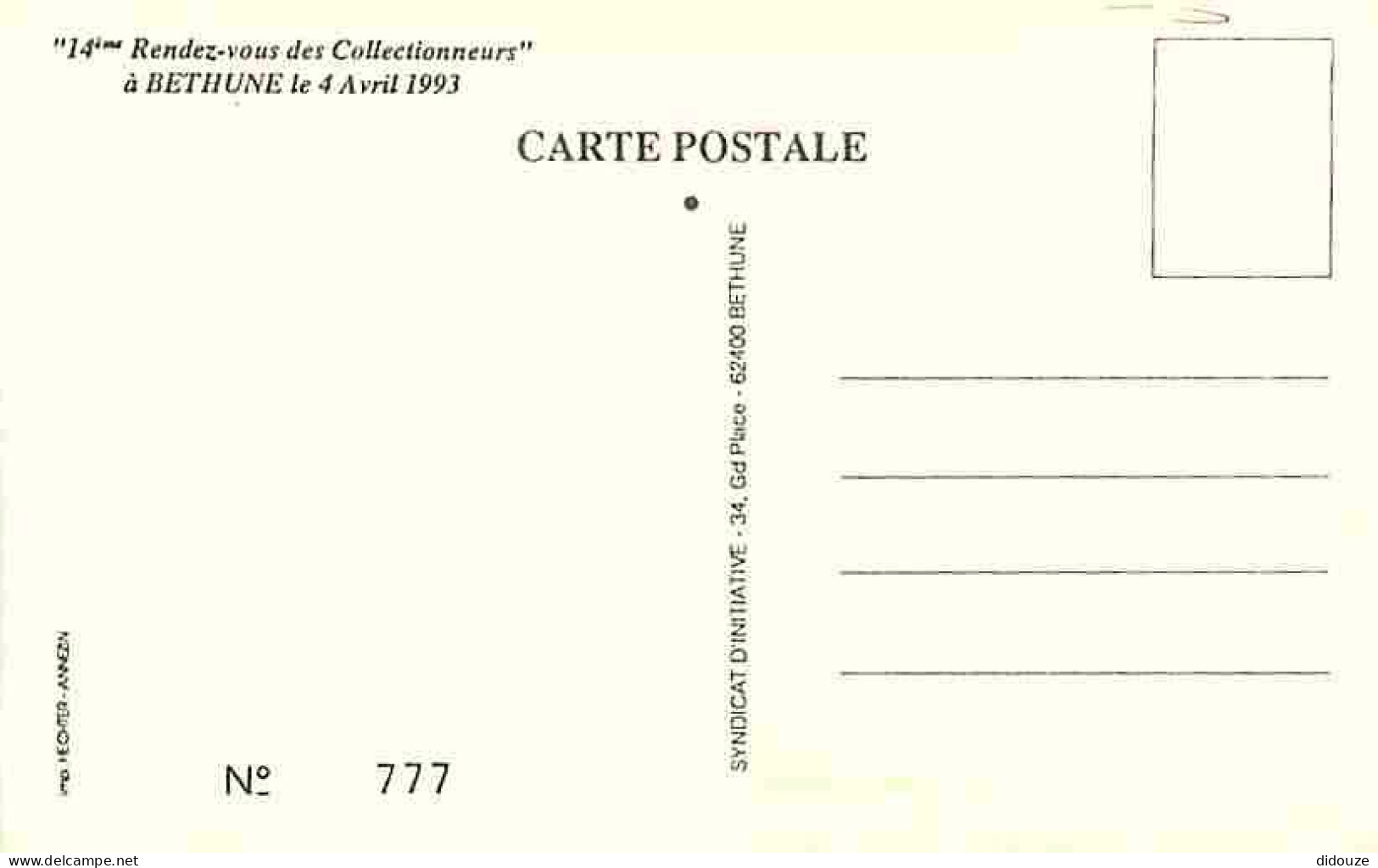 62 - Béthune - Béthune 1900 - Place De La Gare - Chevaux - Fiacres - Carte Neuve - CPM - Voir Scans Recto-Verso - Bethune