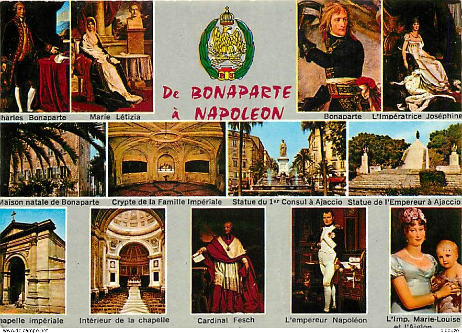 20 - Ajaccio - Multivues - Napoléon Bonaparte - Blasons - Flamme Postale De Ajaccio - CPM - Voir Scans Recto-Verso - Ajaccio