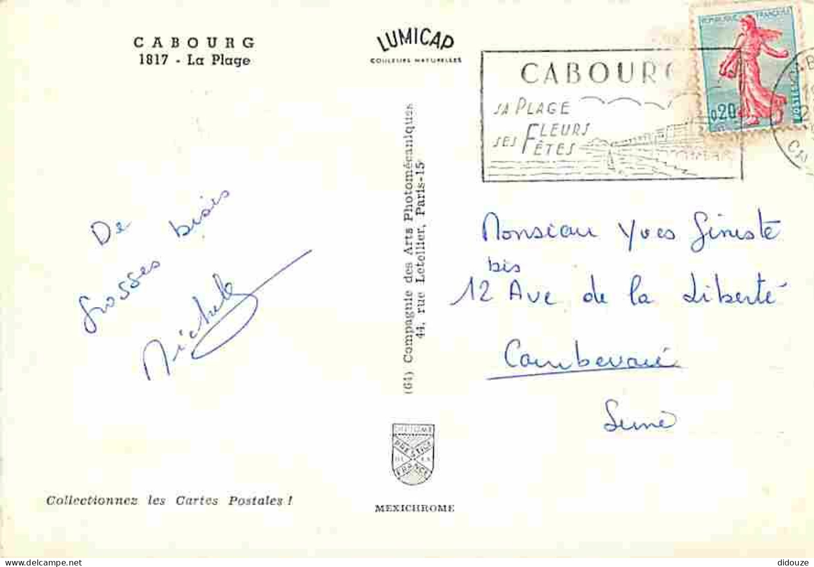 14 - Cabourg - La Plage - Flamme Postale - CPM - Voir Scans Recto-Verso - Cabourg