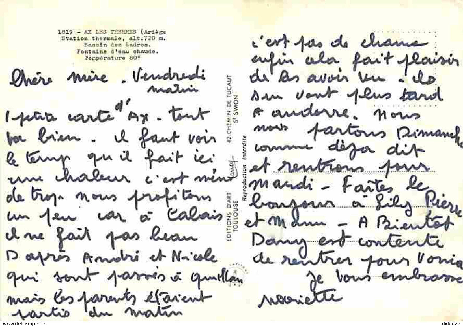 09 - Ax Les Thermes - Bassin Des Ladres - Automobiles - CPM - Voir Scans Recto-Verso - Ax Les Thermes