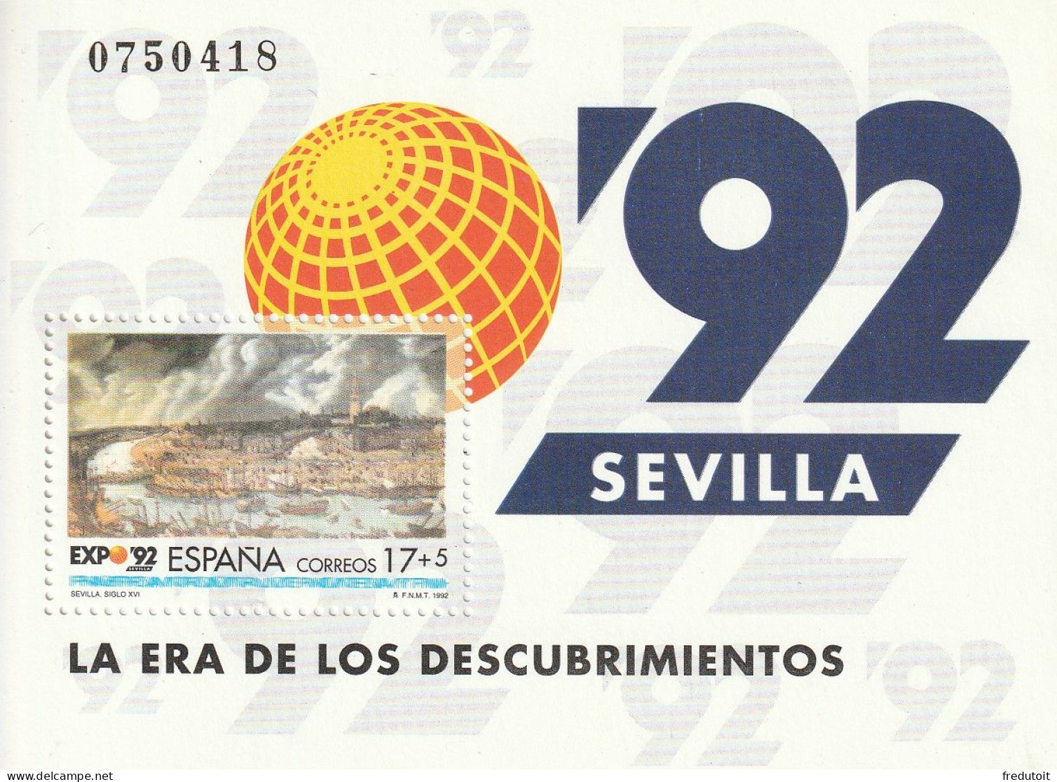 ESPAGNE - BLOC N°49 ** (1992) "Expo'92" - Blocks & Sheetlets & Panes