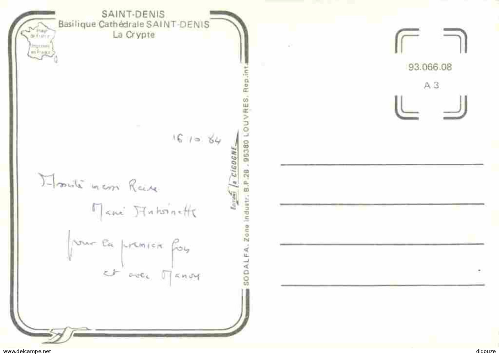 93 - Saint Denis - Intérieur De La Basilique - La Crypte - CPM - Voir Scans Recto-Verso - Saint Denis