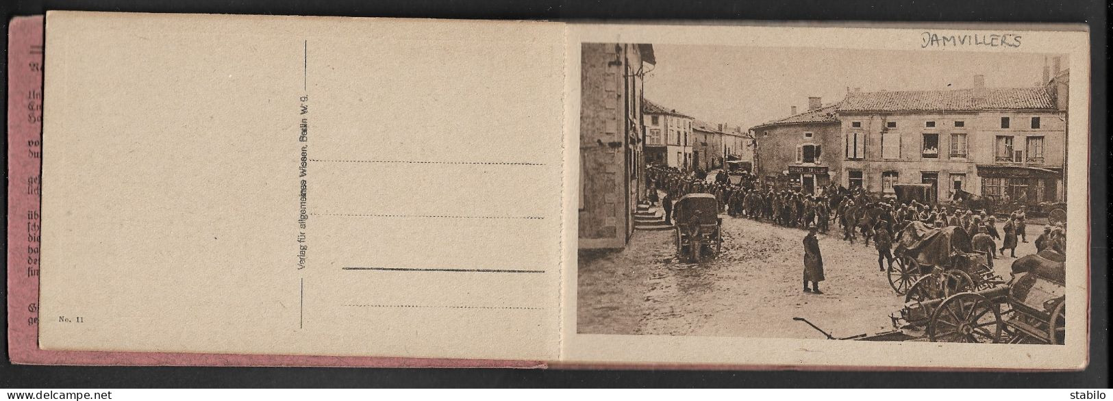 55 - VOR VERDUN - DEVANT VERDUN - CARNET DE 10 CARTES ALLEMANDES DE VILLAGES MEUSIENS - Autres & Non Classés