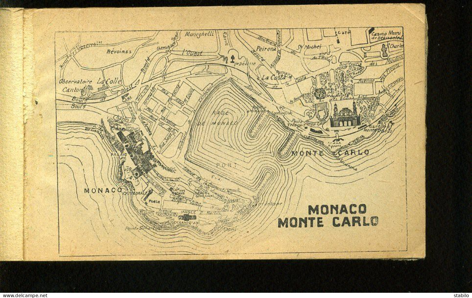 MONACO ET MONTE-CARLO - CARNET DE  20 CARTES COLORISEES ET UNE PAGE PLAN  FORMAT 9X14  - Other & Unclassified