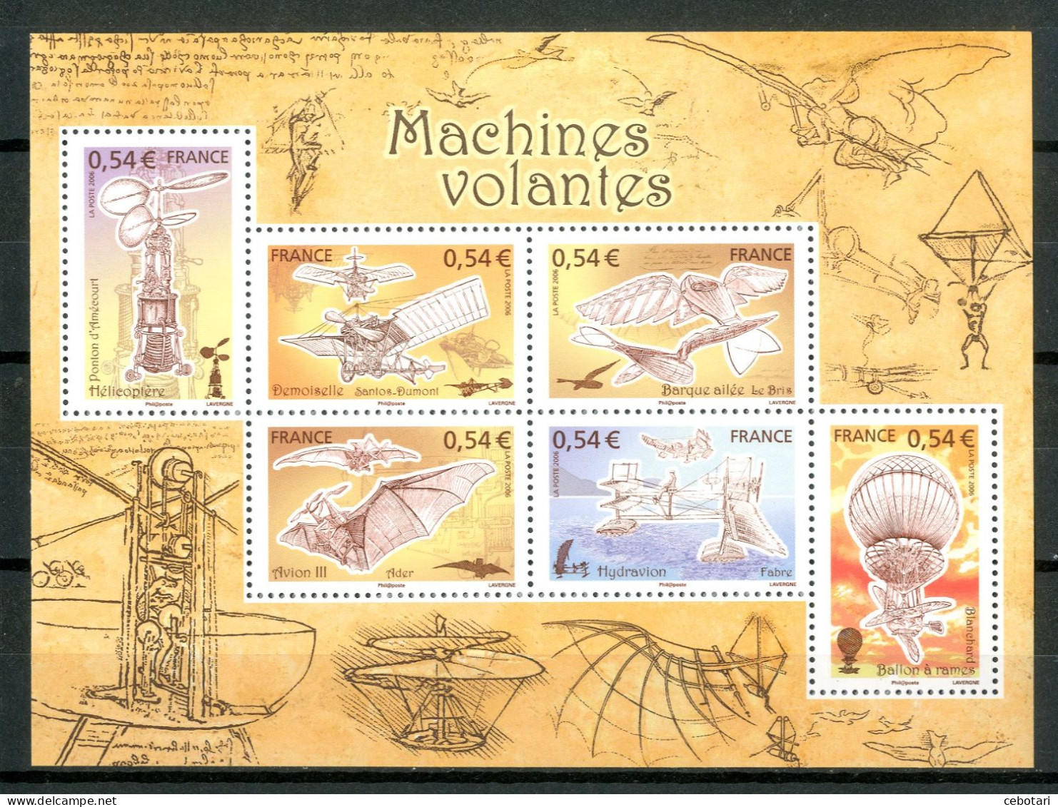 FRANCIA / FRANCE 2006** - Flying Maschines - Block Di 6 Val. MNH. - Other (Air)