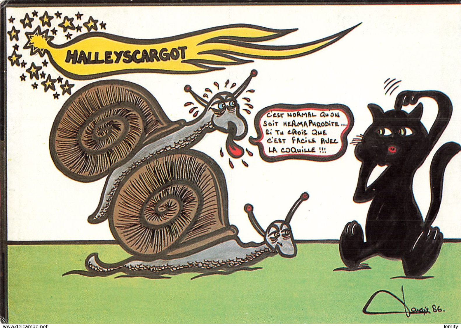 Lardie Série Onzamis De Zizi Halleyscargot Escargot Comète De Halley Illustration Illustrateur - Lardie