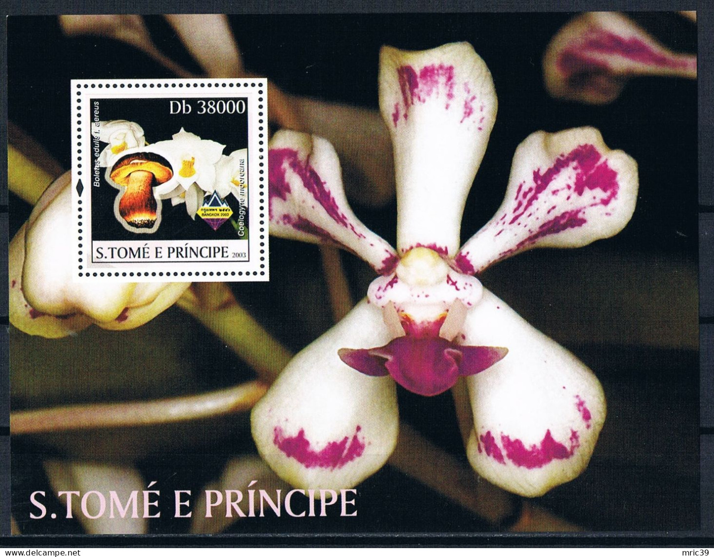 Bloc Sheet  Fleurs Orchidées Flowers Orchids  Neuf  MNH **   S Tome E Principe 2003 - Orchideen