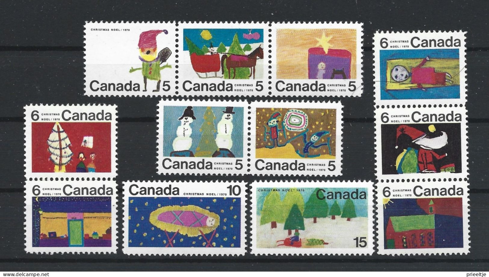 Canada 1970 Christmas Y.T. 439/450 ** - Ungebraucht