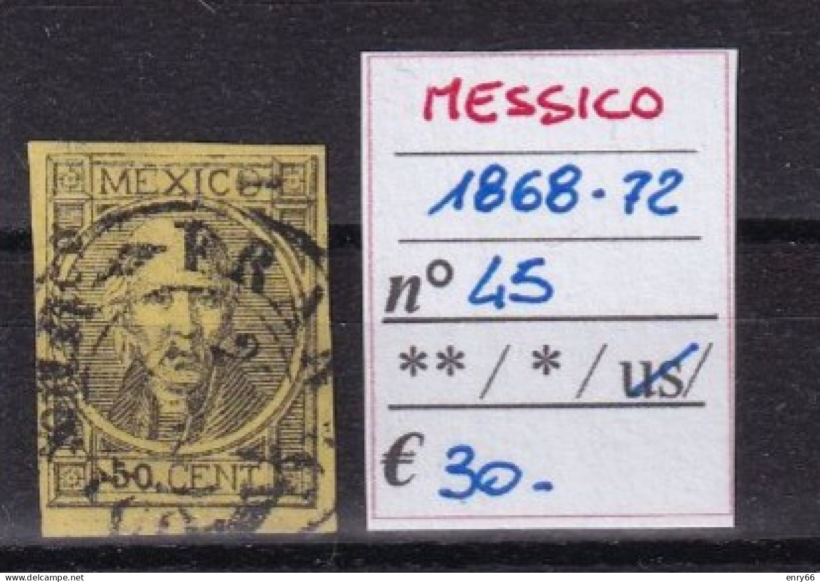 MESSICO 1868-72 N°46 USED - Mexico