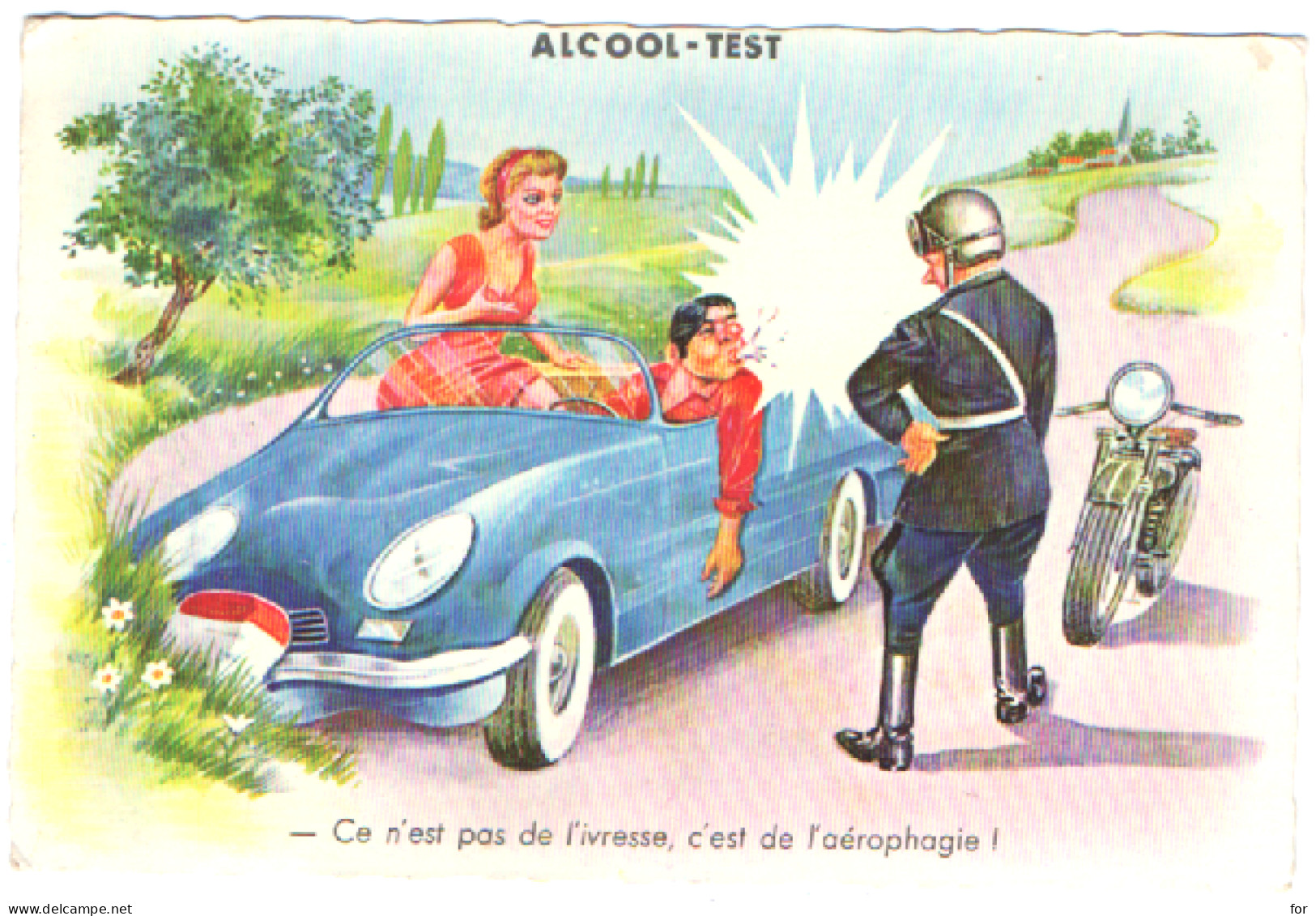 Humour : Alcool-Test : Pin-up  - Gendarme : M. D. Paris N° 1997/5 - Humor