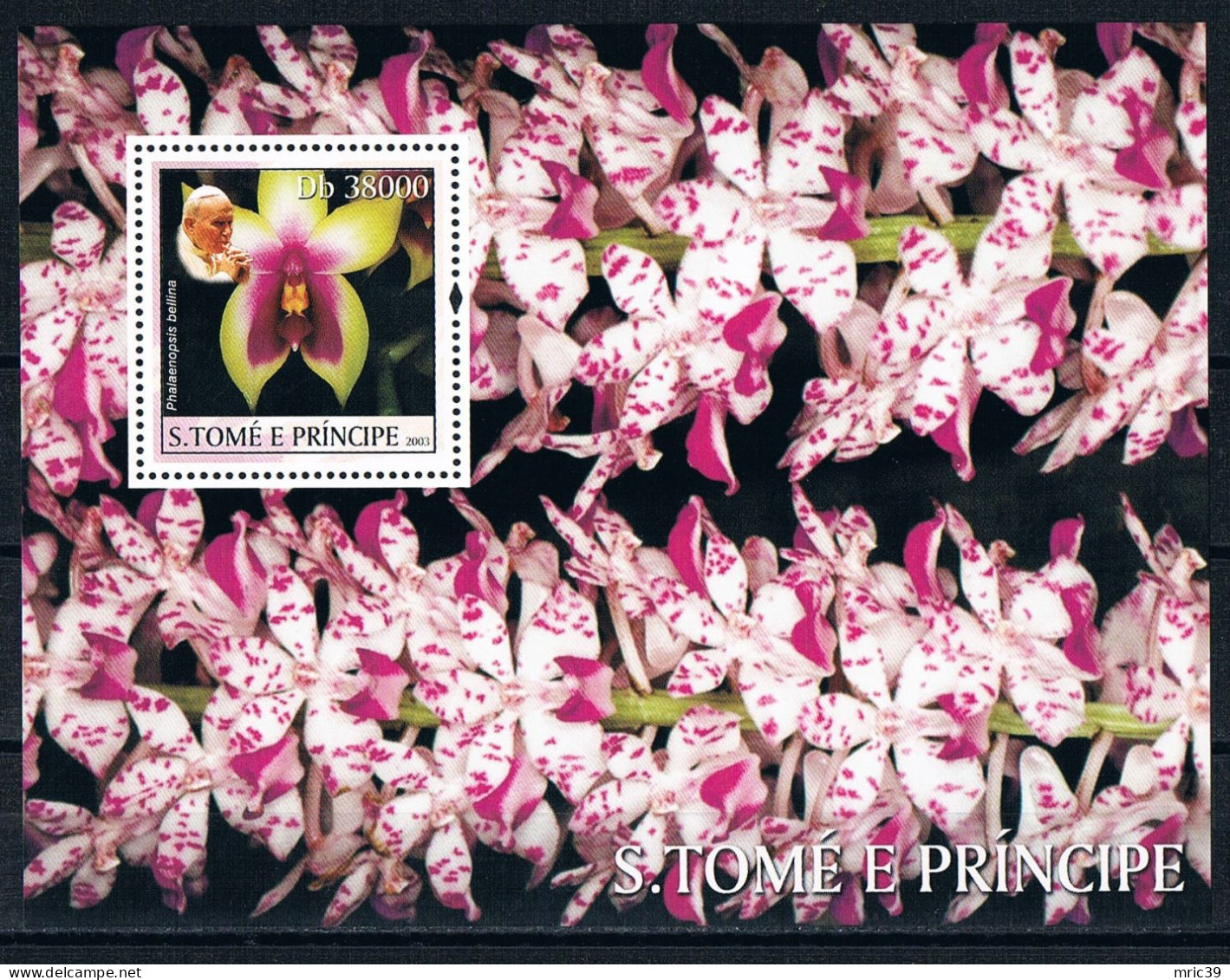 Bloc Sheet  Fleurs Orchidées Flowers Orchids  Neuf  MNH **   S Tome E Principe 2003 - Orchids