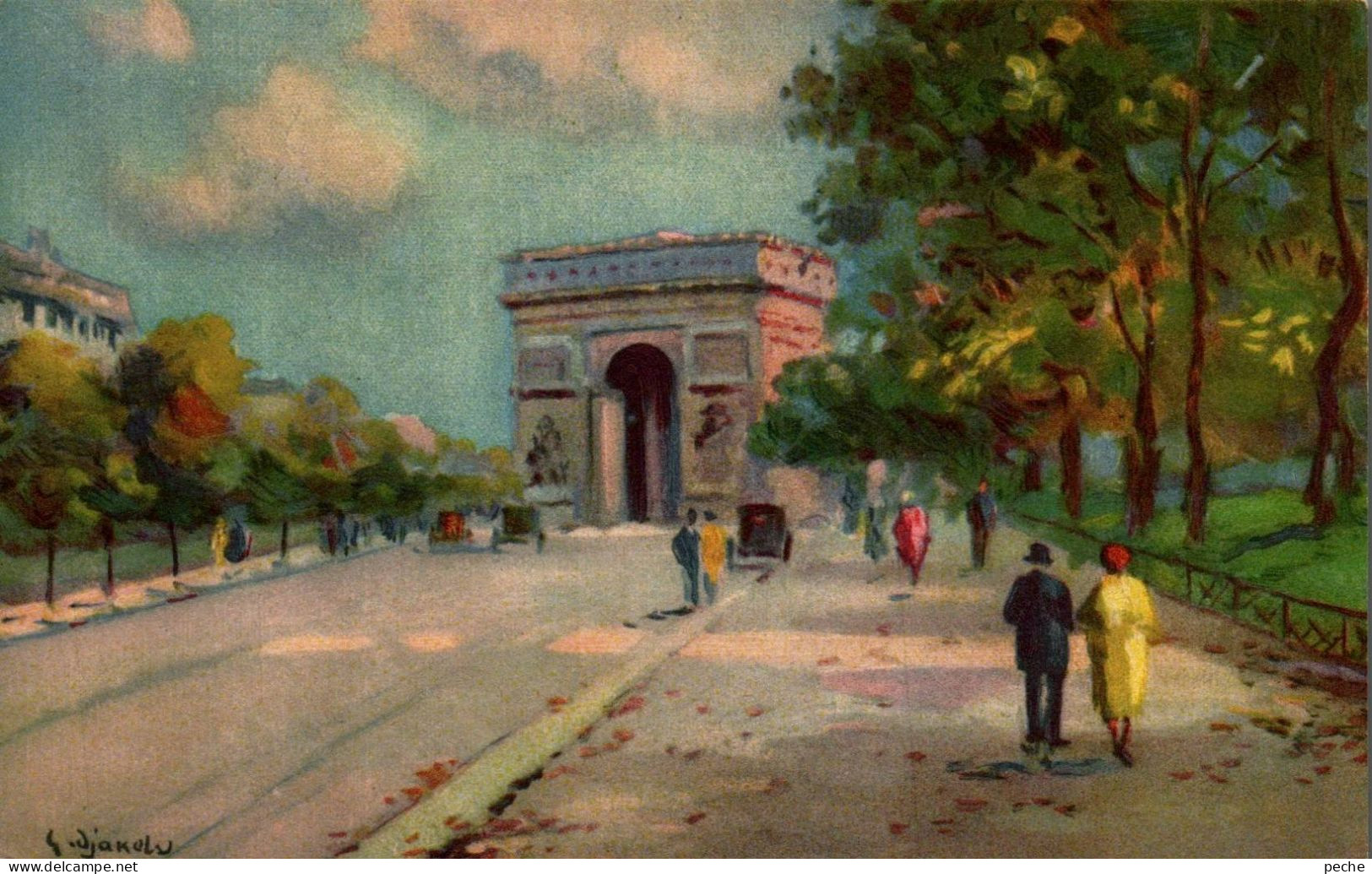 N°3055 W -cpa Paris -illustrateur -arc De Triomphe- - Arc De Triomphe