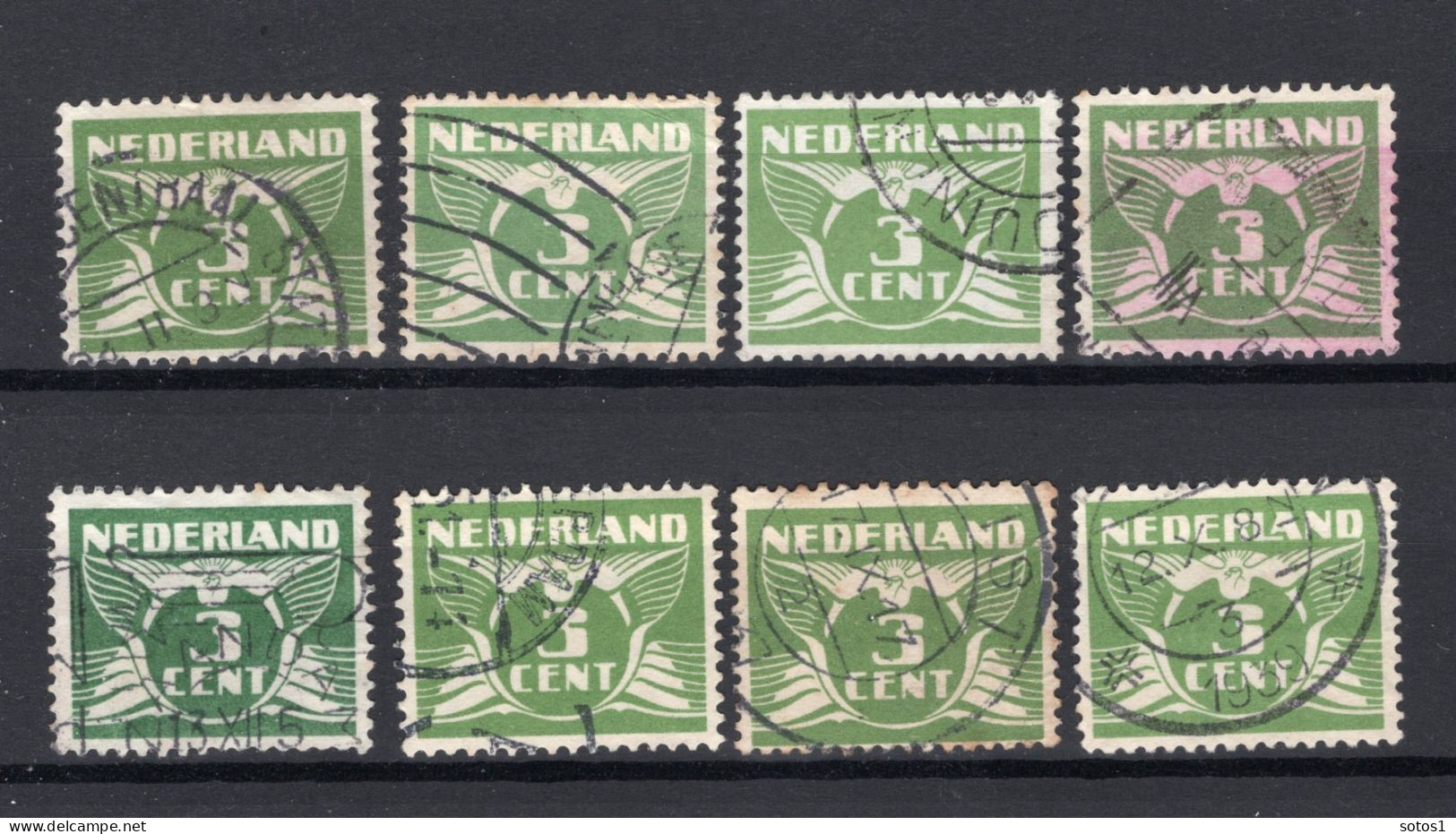 NEDERLAND 175 Gestempeld 1926-1935 - Vliegende Duif (8 Stuks) - Gebraucht