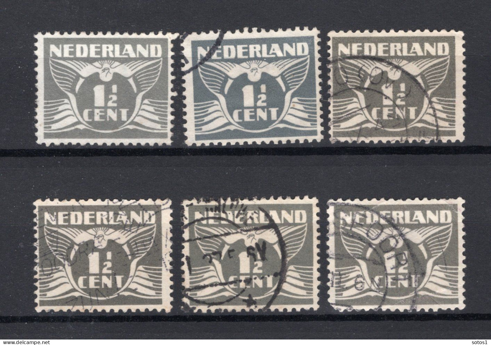 NEDERLAND 171 Gestempeld 1926-1935 - Vliegende Duif (6stuks) - Used Stamps