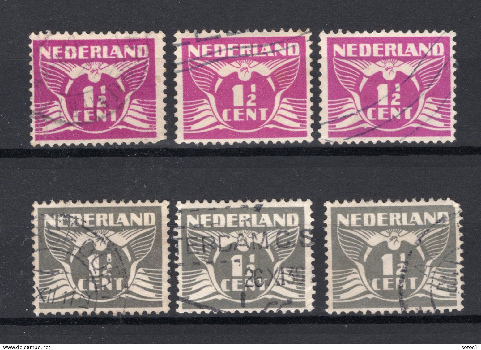 NEDERLAND 171/172 Gestempeld 1926-1935 - Vliegende Duif (3 Stuks) -1 - Oblitérés