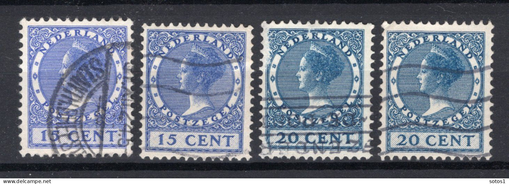 NEDERLAND 155/156 Gestempeld 1924-1926 - Koningin Wilhelmina (2 Stuks) - Oblitérés