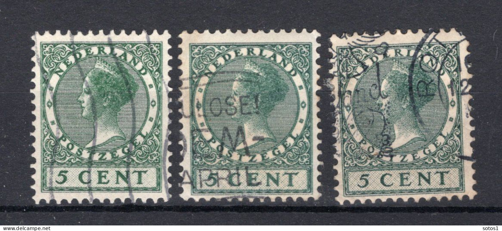 NEDERLAND 149 Gestempeld 1924-1926 - Koningin Wilhelmina (3 Stuks) -1 - Gebraucht