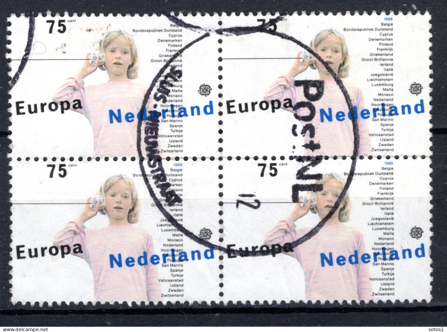 NEDERLAND 1429° Gestempeld 1989 - Europa, Kinderspelen 4st. -1 - Used Stamps