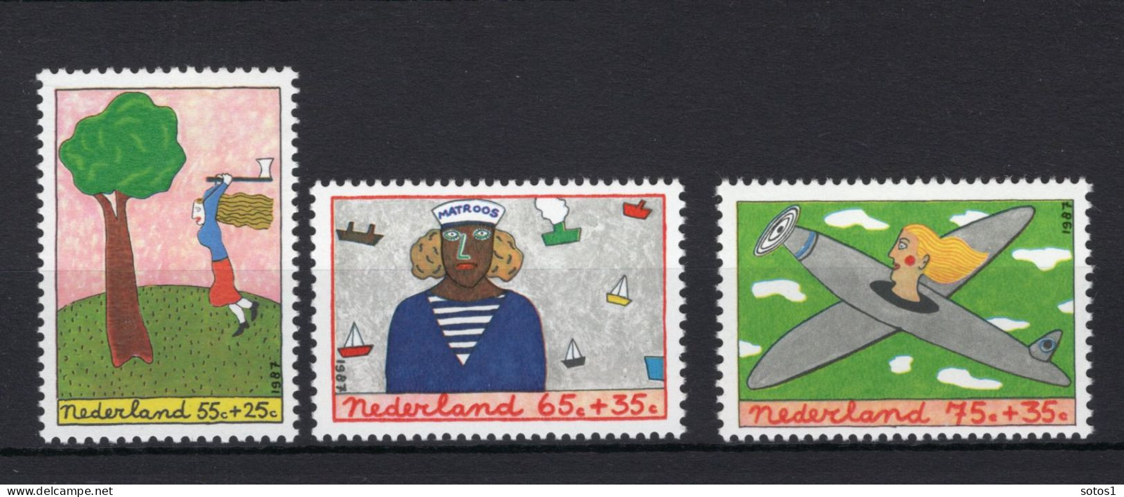 NEDERLAND 1387/1389 MNH 1987 - Kinderzegels, Kind En Beroep -2 - Nuovi