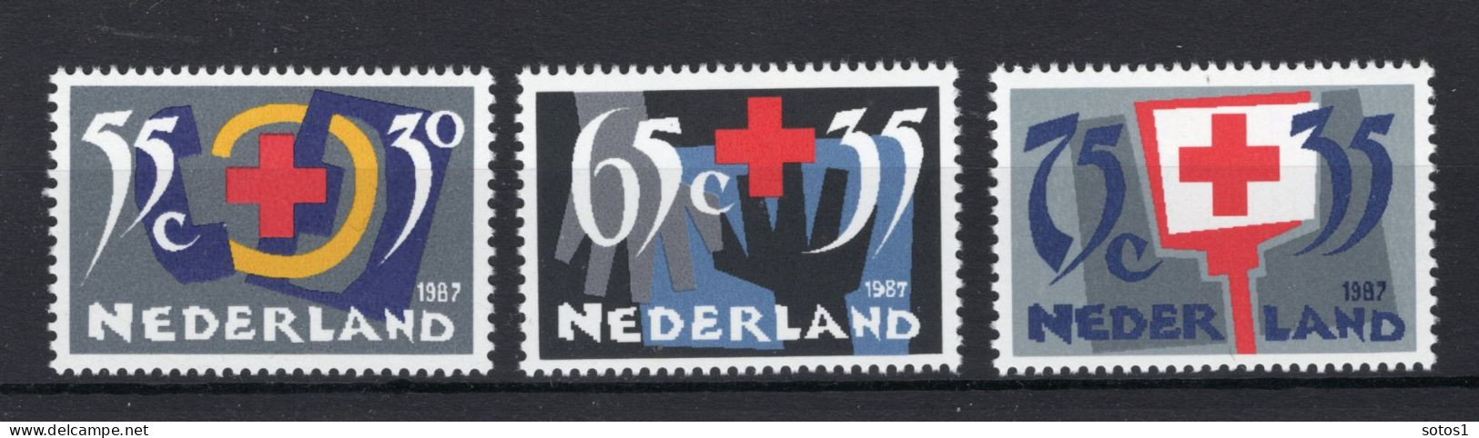 NEDERLAND 1381/1383 MNH 1987 - Rode Kruis - Unused Stamps