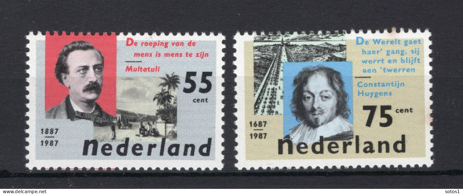 NEDERLAND 1370/1371 MNH 1987 - Nederlandse Literatuur - Nuevos