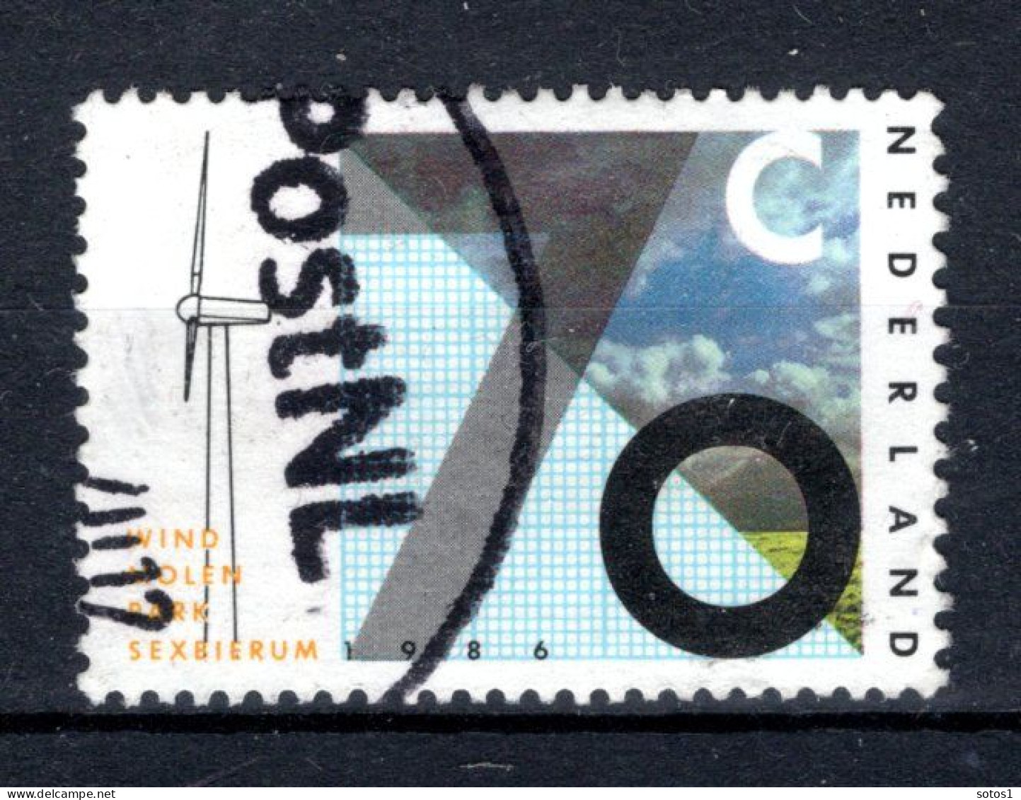 NEDERLAND 1347° Gestempeld 1986 - Proefwindpark Sexbierum - Used Stamps