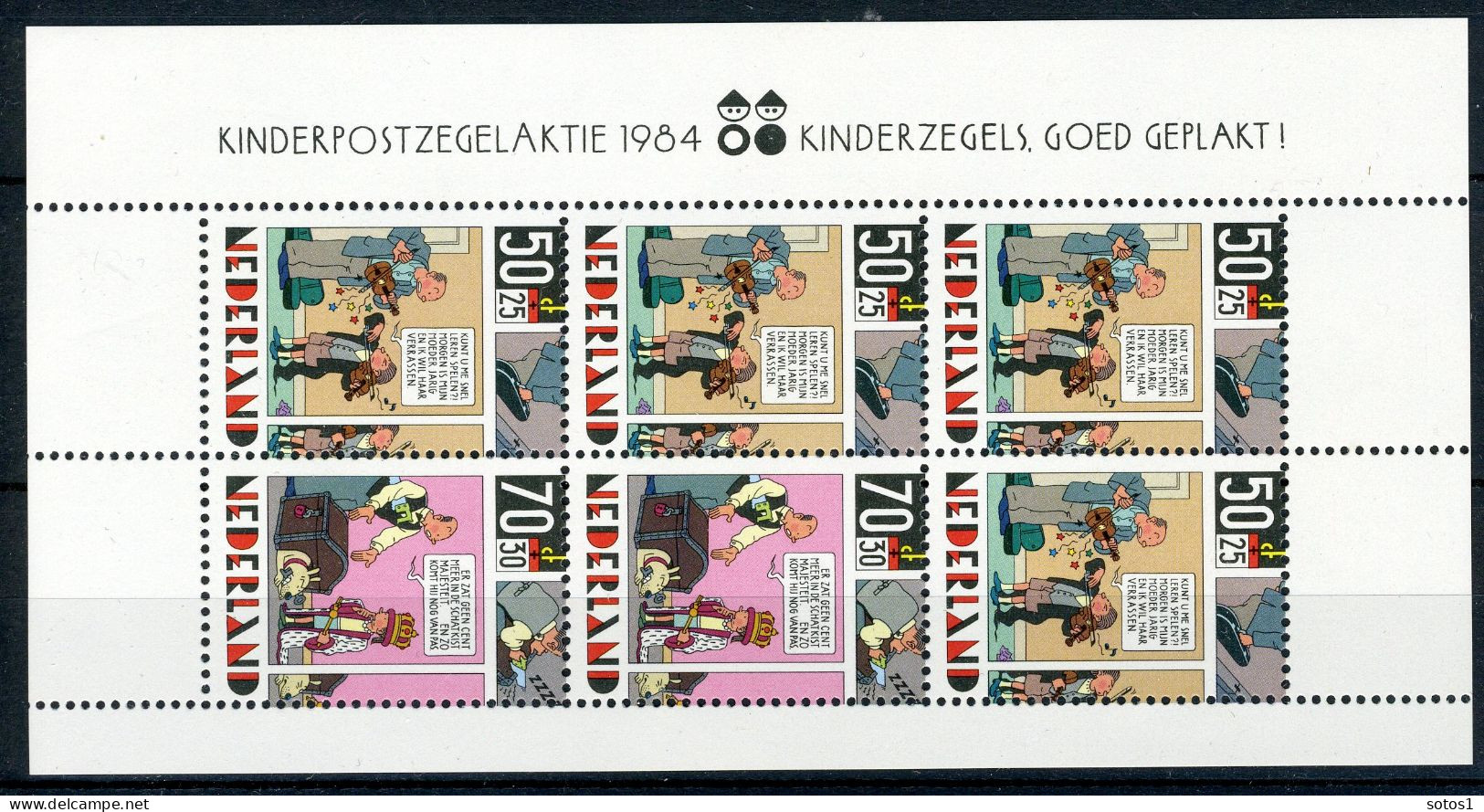 NEDERLAND 1320 MNH Blok 1984 - Kinderzegels -2 - Blocs