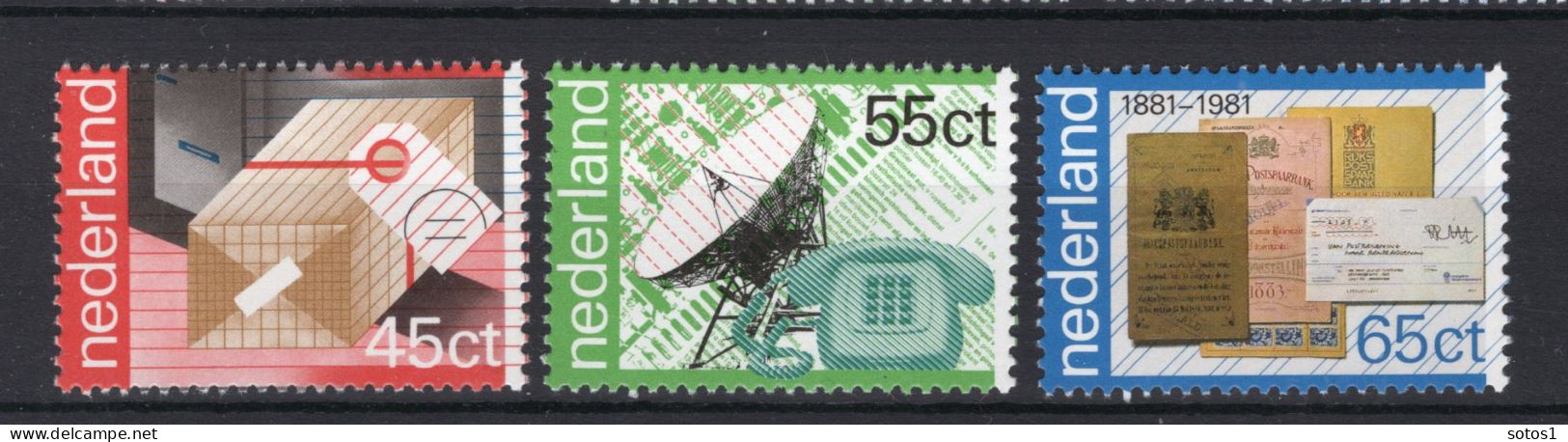 NEDERLAND 1220/1222 MNH 1981 - 100 Jaar P.T.T. Diensten - Neufs