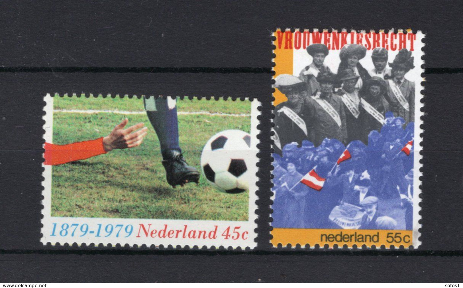 NEDERLAND 1182/1183 MNH 1979 - 100 J. Voetbal , 60 Jaar Vrouwenkiesrecht -1 - Unused Stamps