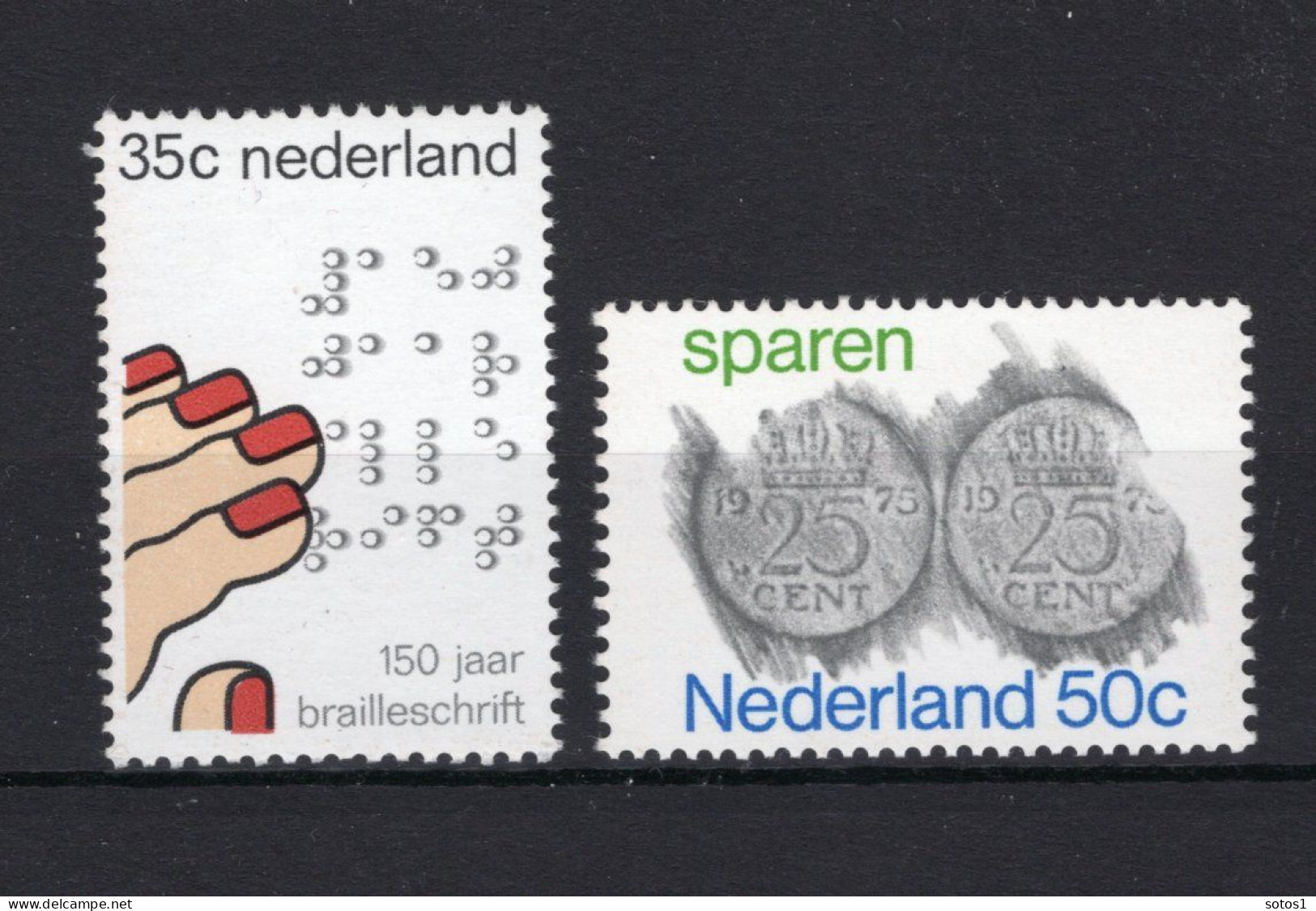 NEDERLAND 1077/1078 MNH 1975 - 150 Jaar Brailleschrift - Ungebraucht