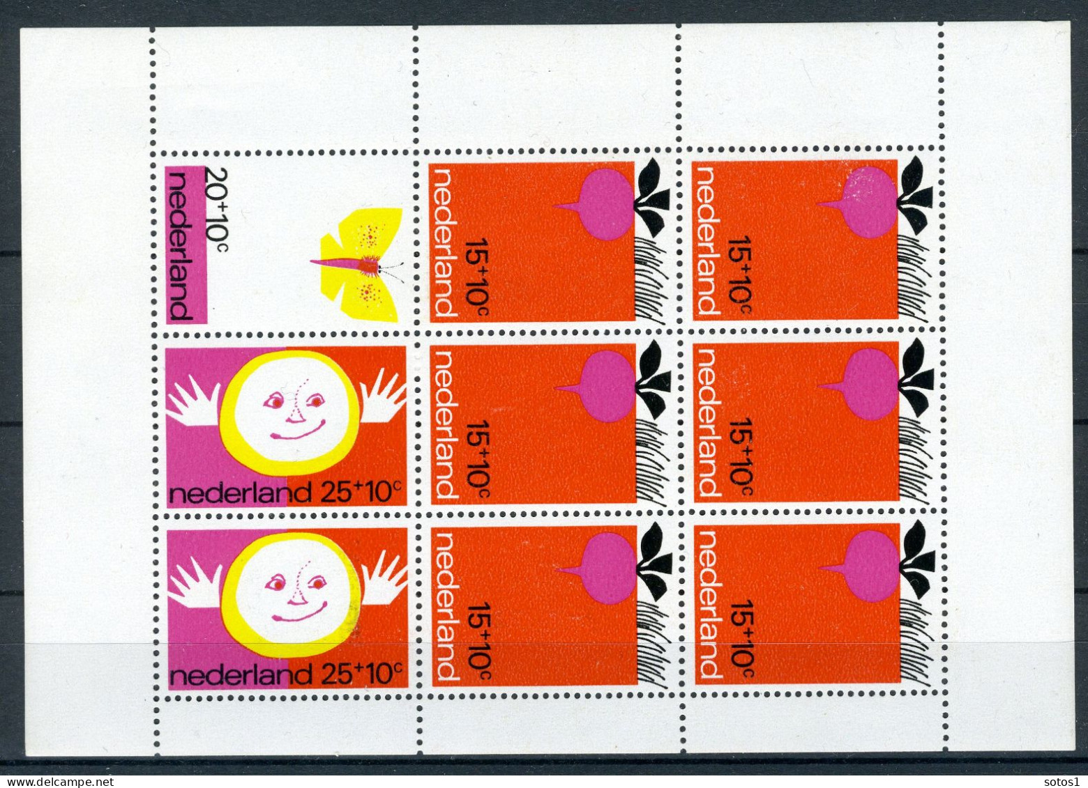 NEDERLAND 1001 MNH Blok 1971 - Kinderzegels - Blocs