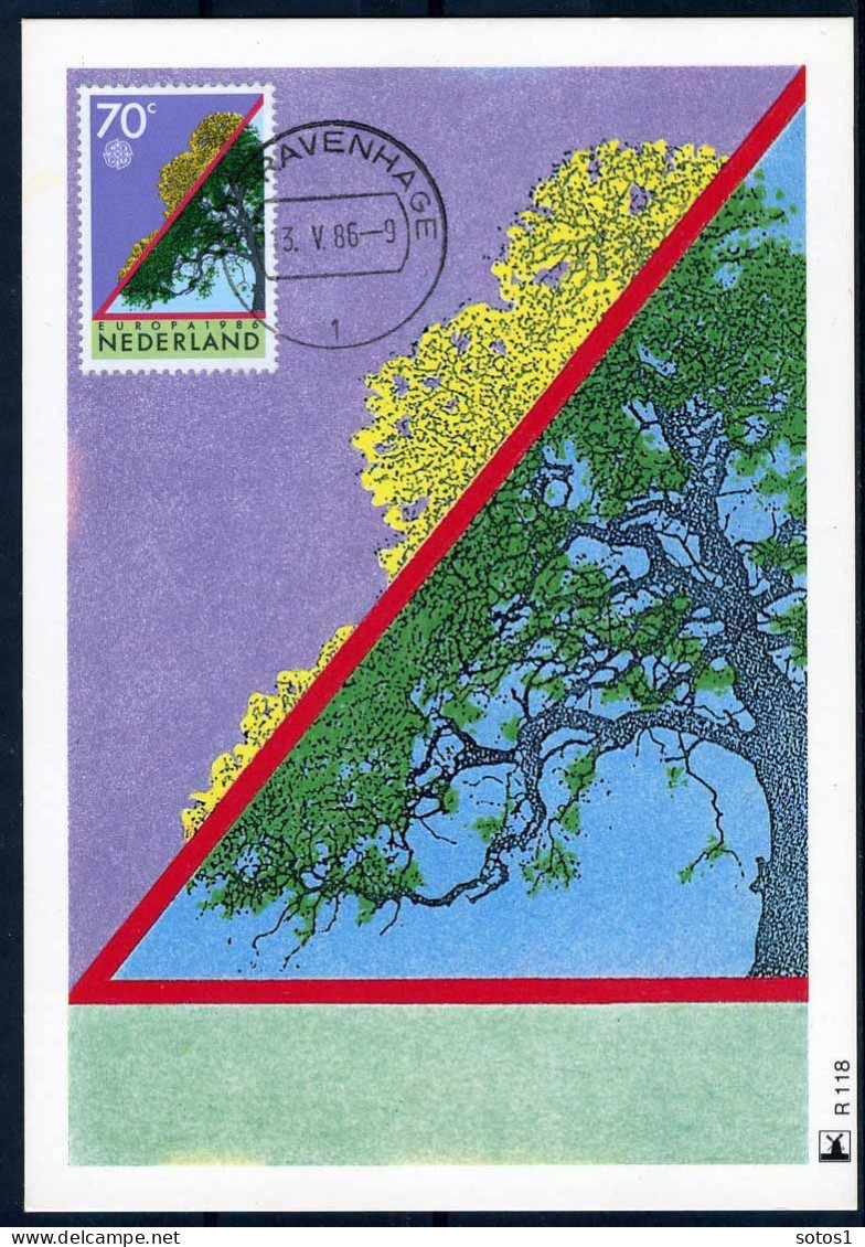 NEDERLAND BRIEFKAART Europa - Cept FDC 13/05/1986 - Covers & Documents