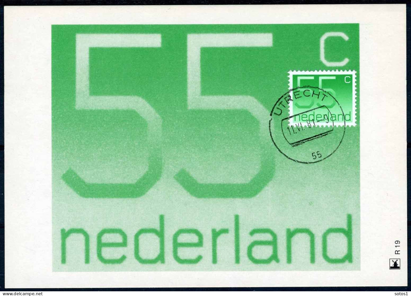 NEDERLAND BRIEFKAART 55 Cent FDC 11/06/1981 - Lettres & Documents