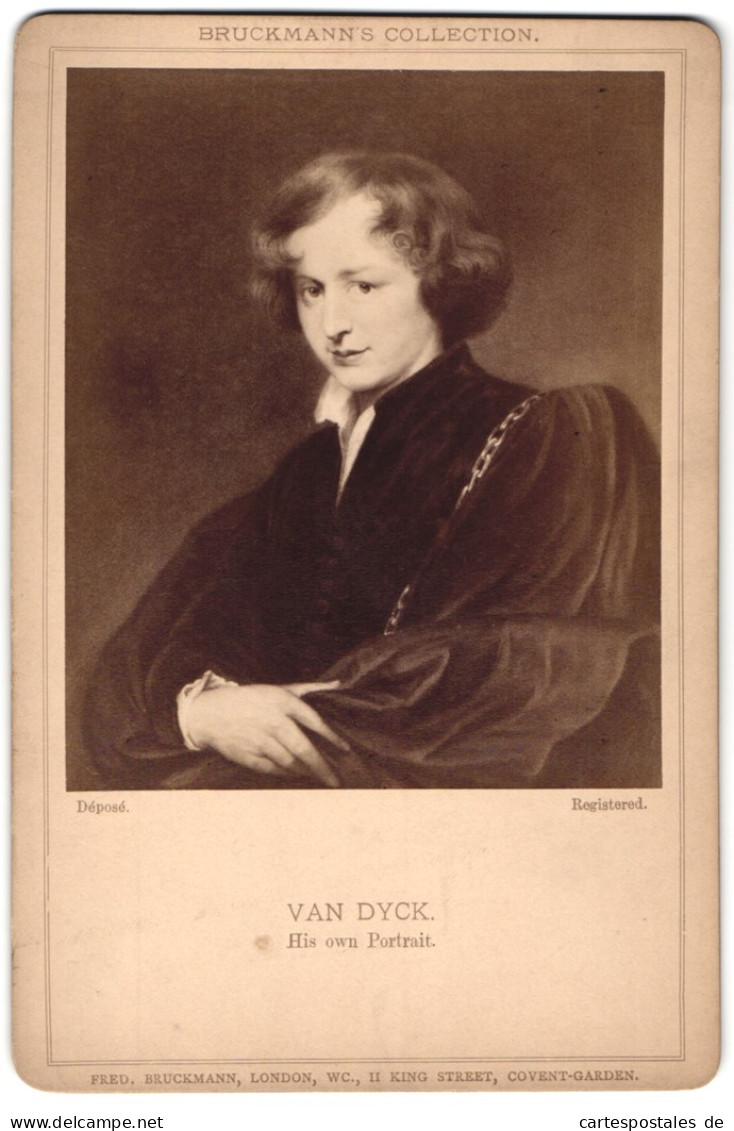 Fotografie Fred. Bruckmann, London, Portrait Des Flämischen Malers Anthonis Van Dyck  - Célébrités