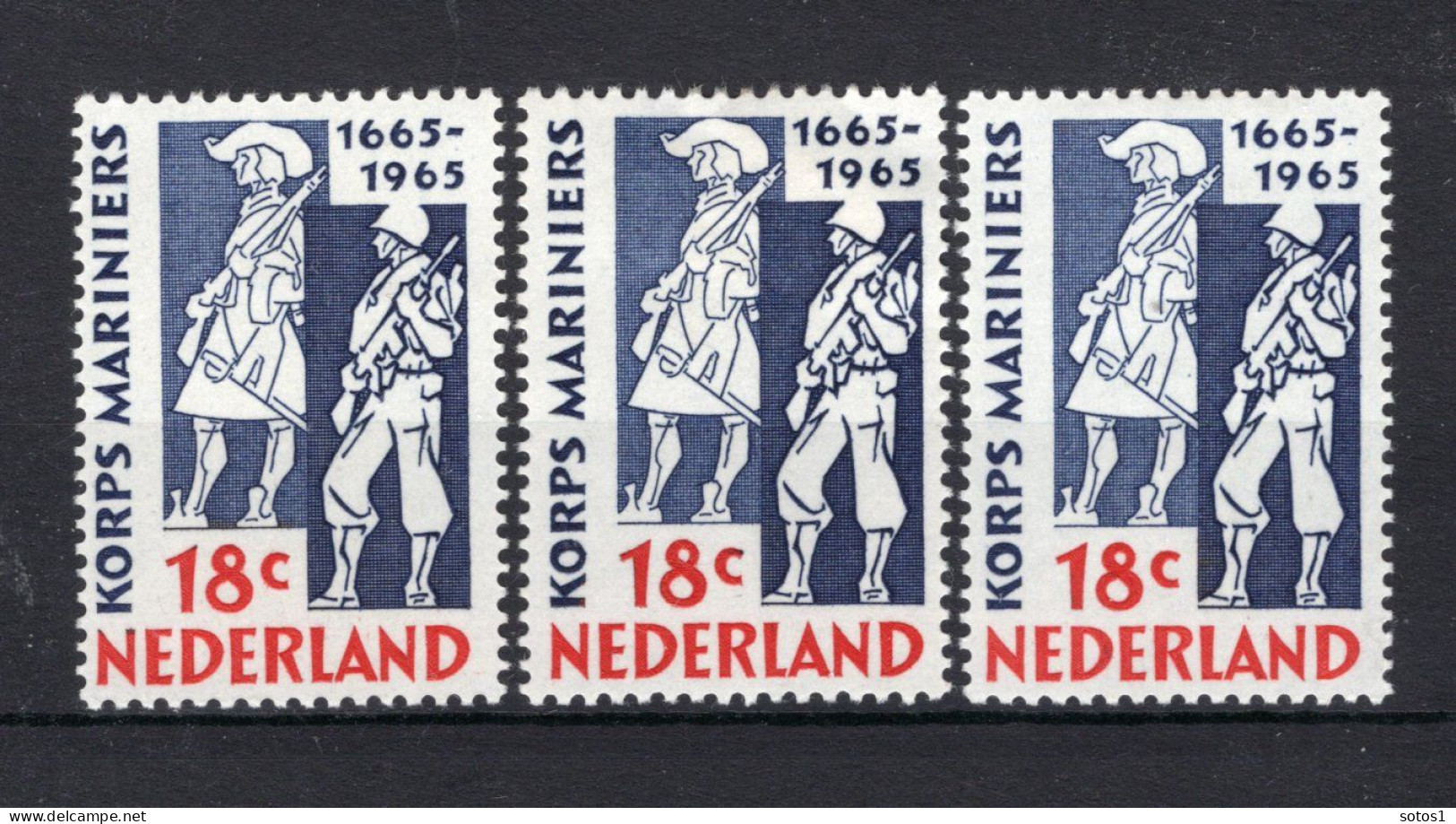 NEDERLAND 855 MH 1965 - 300 Jaar Korps Mariniers - Unused Stamps